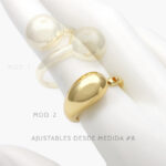Anillo Chunky Chapa de oro 1080