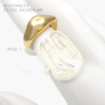 Anillo Chunky Chapa de oro 1050 - Modelo 1