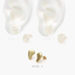 Broqueles Caracol Chapa de Oro 399 - Modelo 1