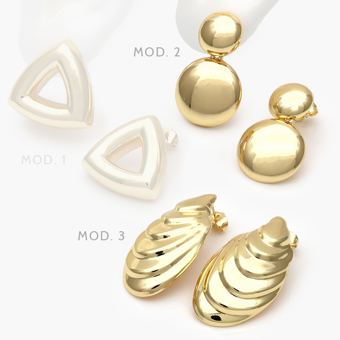marcate266 Aretes Lisos Chapa de Oro 559 - Imagen 1