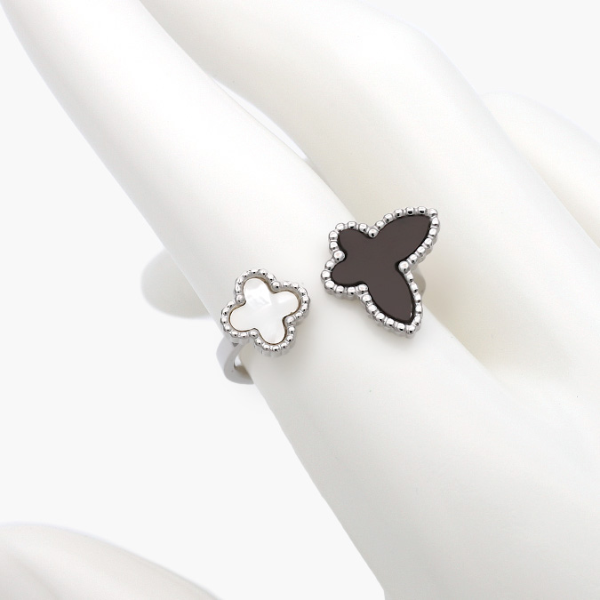 AB-0349-P Anillo Flores Acero Inoxidable 349 - Imagen 1