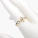 Anillo Flores Acero Inoxidable 350