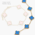 Pulsos Acero Inoxidable Flor Esmalte Doble Vista 583 - Rosa