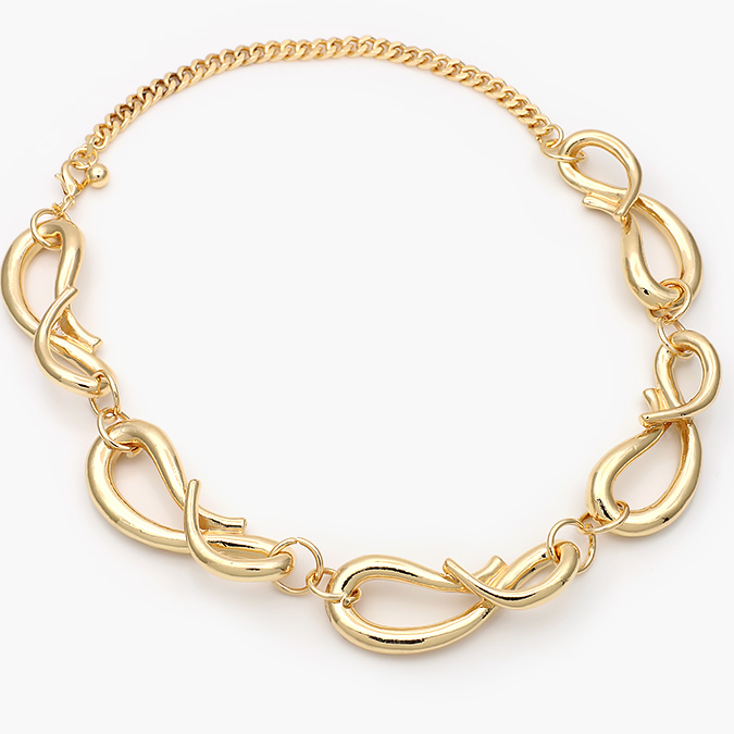 CD0446-2 Collar Chunky Chapa de Oro 446-2 - Imagen 1