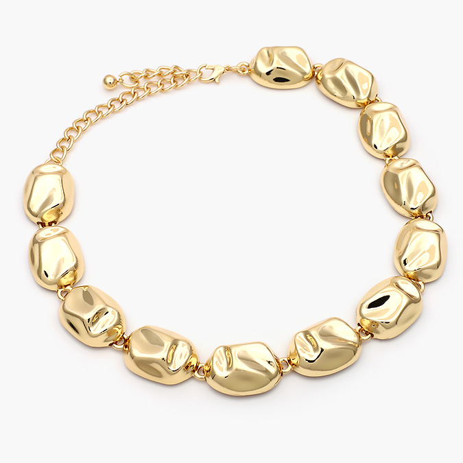 CD0449-1 Collar Chunky Chapa de Oro 449-1 - Imagen 1