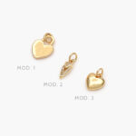 Mini Dije Corazón Chapa de Oro - Modelo 1