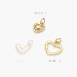 Mini Dije Corazón Chapa de Oro - Modelo 1