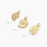 Mini Dije Concha de Mar Chapa de Oro