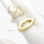 Anillo Chunky Chapa de Oro 1095