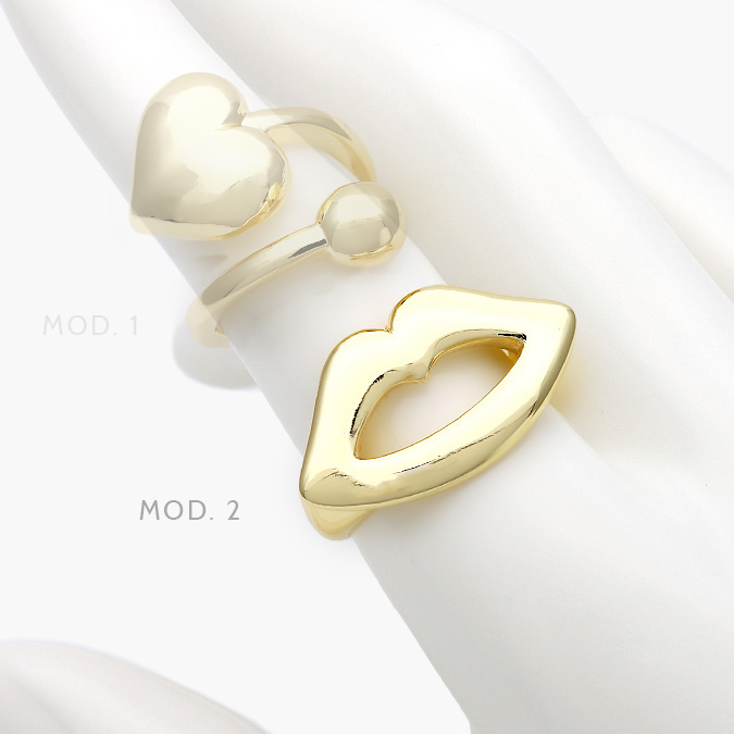 CTB1095 Anillo Chunky Chapa de Oro 1095 - Imagen 1