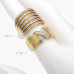 Anillo Zirconias Chapa de Oro 1106 - Modelo 1