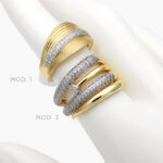 Anillo Zirconias Chapa de Oro 1109 - Modelo 1