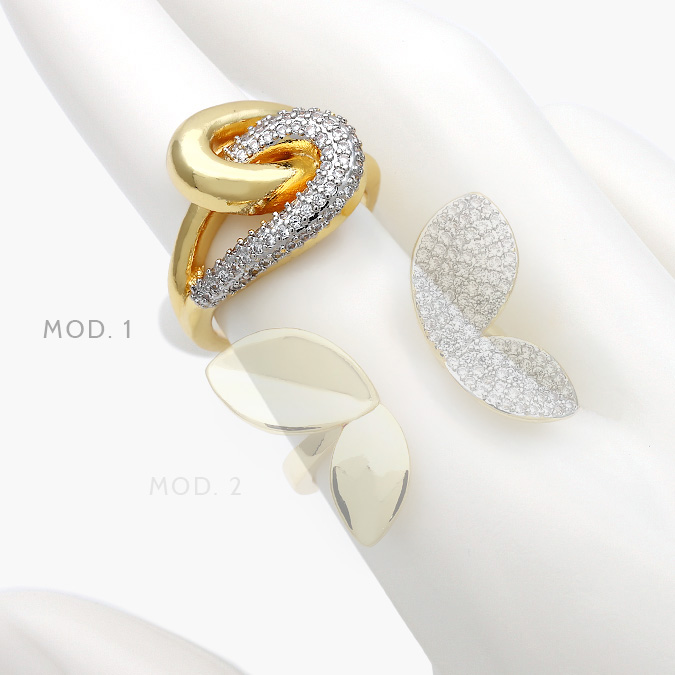 CTB1114 Anillo Zirconia Chapa de Oro 1114 - Imagen 1
