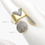 Anillo Zirconia Chapa de Oro 1122