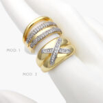 Anillo Zirconia Chapa de Oro 1125