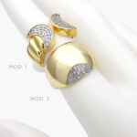 Anillo Zirconia Chapa de Oro 1127