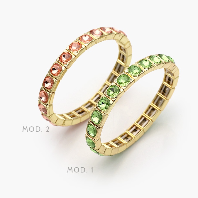 CTP0567 Brazalete Elástico Zirconias Chapa de Oro 567 - Imagen 1