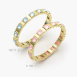 Brazalete Elástico Zirconia Chapa de Oro 568 - Modelo 1