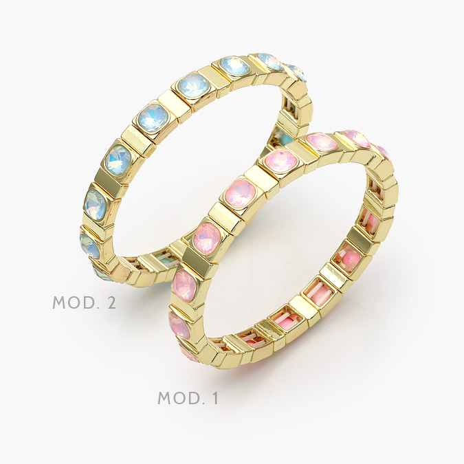 CTP0568 Brazalete Elástico Zirconia Chapa de Oro 568 - Imagen 1