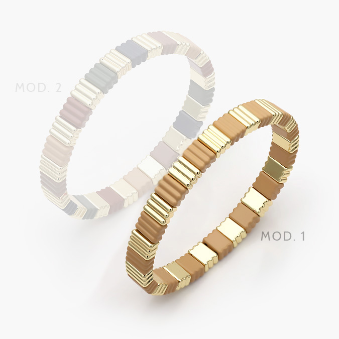 MARCATE16 Brazalete Elástico Chapa de Oro 0527 - Imagen 1