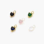 Mini Dije Corazón Zirconia Chapa de Oro
