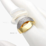 Anillo Zirconia Chapa de Oro 1124 - Modelo 1
