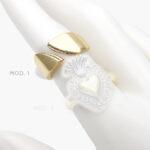 Anillo Zirconia Chapa de Oro 1116