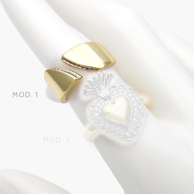 marcaca1523 Anillo Zirconia Chapa de Oro 1116 - Imagen 1