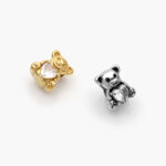 Dije Oso Corazón Acero Inoxidable 650 - Oro
