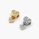 Dije Corazón Alas Acero Inoxidable 653 - Oro