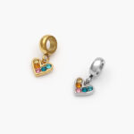 Colgante Corazón Zirconias Acero Inoxidable 680 - Oro