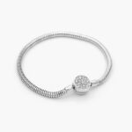 Pulso Armados Broche Zirconias Acero Inoxidable 133 - 17cm.