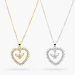 Collar Hada Corazón Zirconias Chapa de Oro 468 - Oro