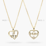 Collar Chapa de Oro Corazón Mamá 472