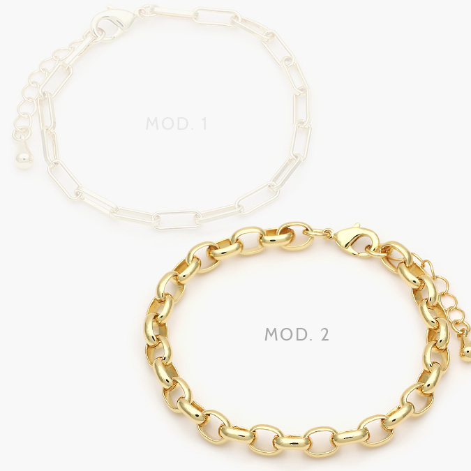 CP0191 Pulso Eslabones Chapa de Oro para Armados 0191 - Imagen 1