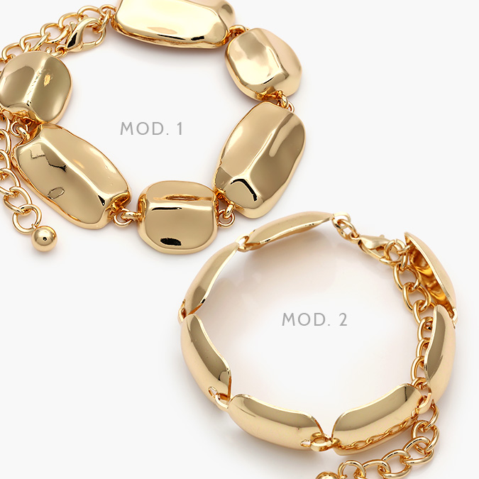 CP0218 Pulso Chunky Chapa de Oro 218 - Imagen 1