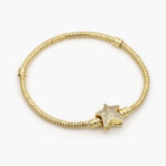 Pulso para Charms Estrella Zirconias Chapa de Oro 007
