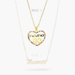 Collar Acero Inoxidable Corazón MAMA 502