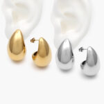 Aretes Gota Chunky Acero Inoxidable 155