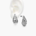 Aretes Gota Chunky Acero Inoxidable 156