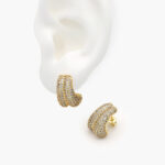 Aretes Zirconias Chapa de Oro 580