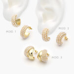 Aretes Perlas Chapa de Oro 581