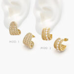 Aretes Perlas Chapa de Oro 582