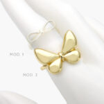 Anillo Mariposa Chapa de Oro 1166