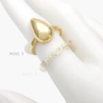 Anillo Gota Chapa de Oro 1178