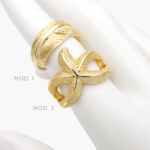 Anillo Estrella de Mar Pluma Chapa de Oro 1182 - Modelo 1