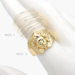 Anillo Medusa Chapa de Oro 1187
