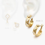 Aretes Flores Madre Perla Acero Inoxidable 142 - Modelo 1