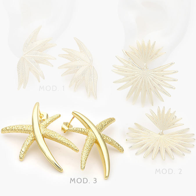 ca10597 Aretes Chapa de Oro 597 - Imagen 1