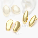 Aretes Chunky Chapa de Oro 610 - Modelo 1